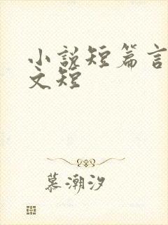 小说短篇言情甜文短