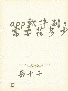 app软件制作需要花多少钱