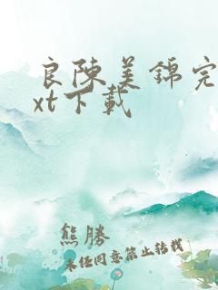 良陈美锦完本txt下载