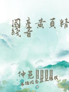 国产黄页精品在线看