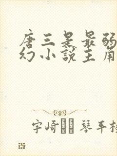 唐三是最弱的玄幻小说主角