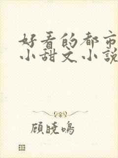 好看的都市言情小甜文小说