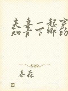 夫妻一起穿越成知青下乡的小说推荐