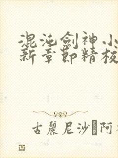 混沌剑神小说最新章节精校版