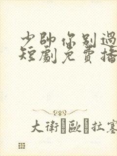 少帅你别过分野短剧免费播放在线观看