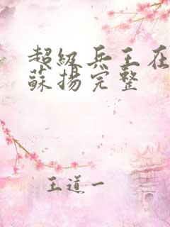 超级兵王在都市苏扬完整