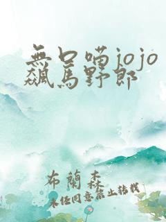 无口喵jojo飙马野郎
