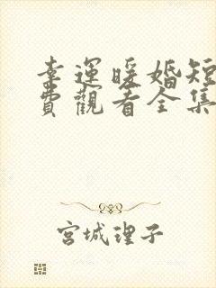 幸运暖婚短剧免费观看全集