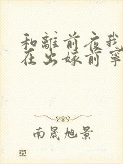 和离前夜我重生在出嫁前宁芙宗肆