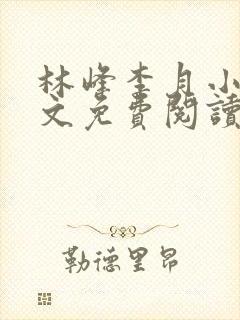 林峰李月小说全文免费阅读笔趣阁