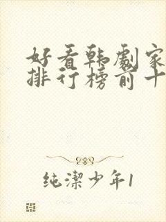 好看韩剧家庭剧排行榜前十名