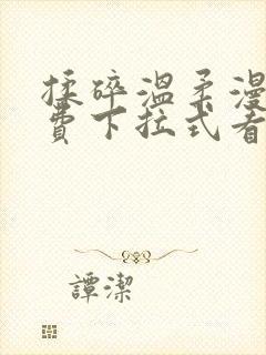 揉碎温柔漫画免费下拉式看漫画最新章节