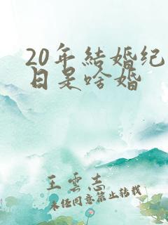20年结婚纪念日是啥婚