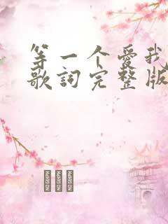 等一个爱我的人歌词完整版