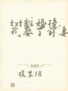 txt离婚后,我娶了前妻闺蜜下载