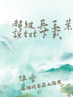 超级兵王叶谦小说txt下载