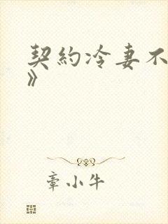 契约冷妻不好惹》