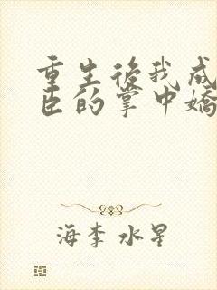 重生后我成了权臣的掌中娇小说完整下载