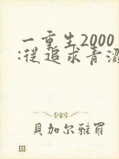 一重生2000:从追求青涩校花同桌开始