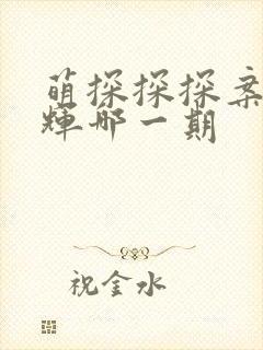 萌探探探案文俊辉哪一期