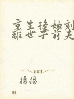 重生后她刻意远离世子前夫