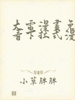 大雷漫画免费观看下拉式漫画