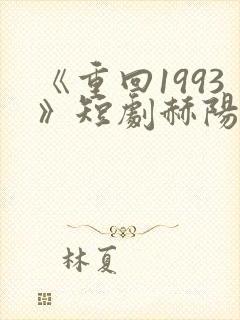 《重回1993》短剧赫阳免费看