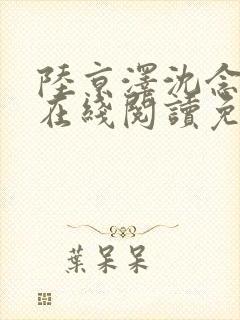 陆京泽沈念小说在线阅读免费