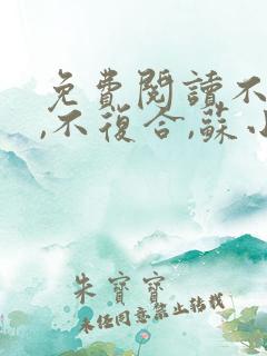 免费阅读不原谅,不复合,苏小姐独美