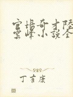 官场奇才陆羽刘云峰小说全文免费阅读