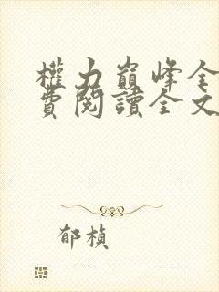 权力巅峰全本免费阅读全文柳擎宇