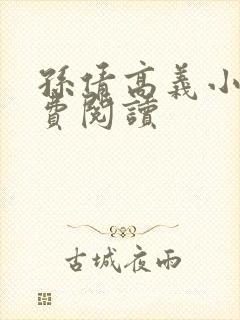 孙倩高义小说免费阅读