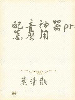 配音神器pro怎么用