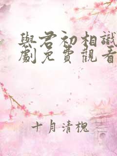 与君初相识电视剧免费观看高清版