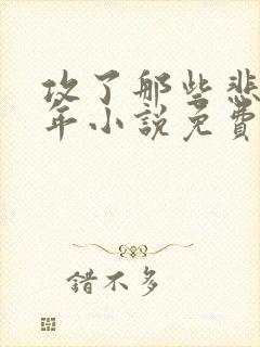 攻了那些悲惨少年小说免费阅读