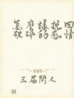 怎么样挽回一段破碎的感情