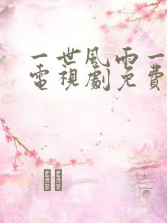 一世风雨一世情电视剧免费观看
