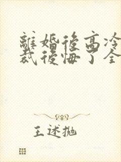 离婚后高冷女总裁后悔了全本