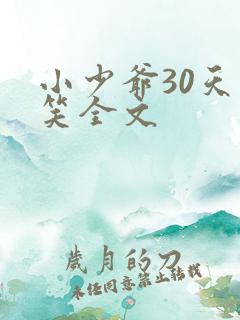 小少爷30天会笑全文