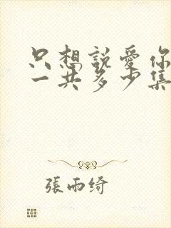 只想说爱你泰剧一共多少集