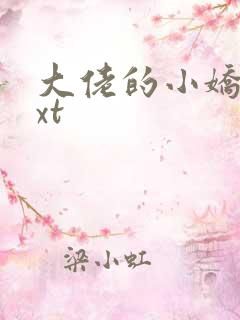 大佬的小娇夫txt