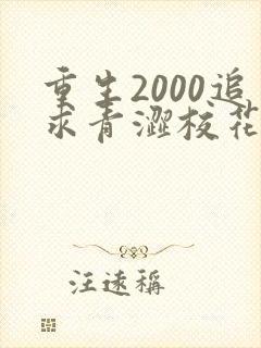 重生2000追求青涩校花同桌开始免费阅读正版