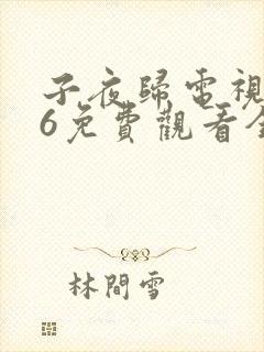 子夜归电视剧26免费观看全集高清