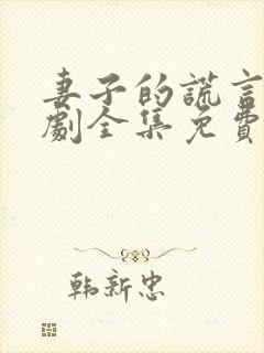 妻子的谎言电视剧全集免费观看