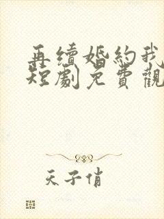 再续婚约我嫁了短剧免费观看