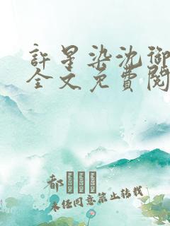 许星染沈御小说全文免费阅读