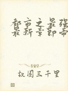 都市之最强狂兵最新章节帝