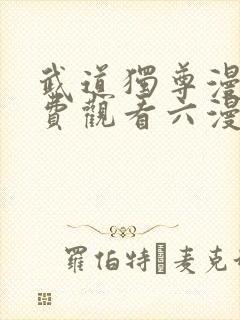 武道独尊漫画免费观看六漫画