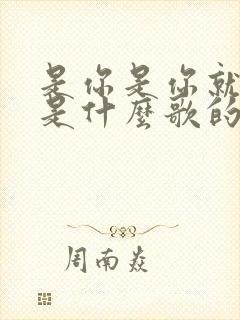 是你是你就是你是什么歌的歌词