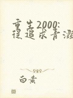 重生2000:从追求青涩校花同桌开始阅读全集